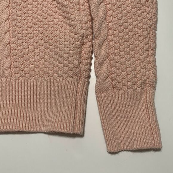 Gap Sweater Small Women's Pink Knitted Long Sleeve Crew Neck Cotton Warm - Picture 3 of 8